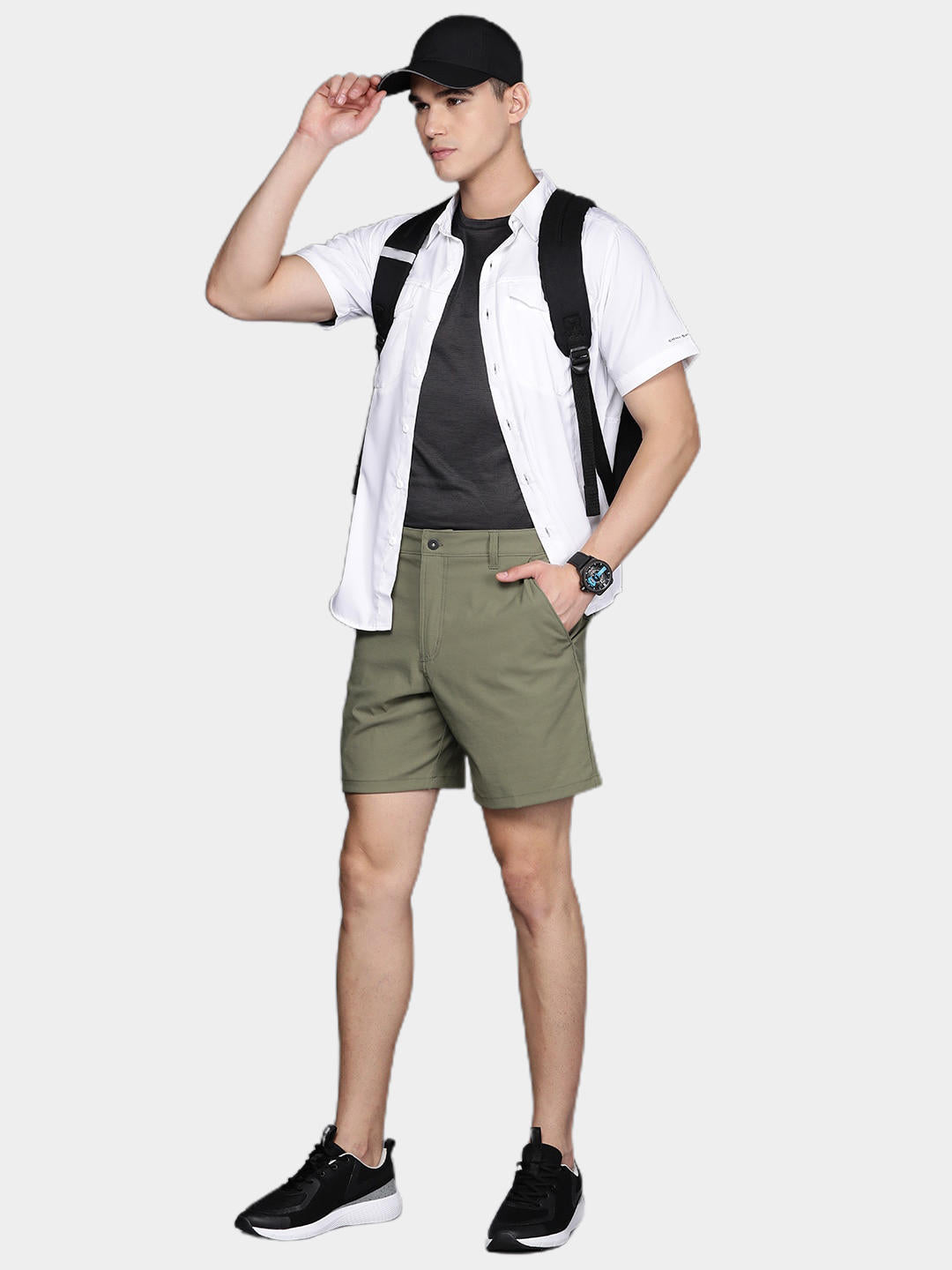 Columbia Men Olive Canyon Gate Utility Shorts