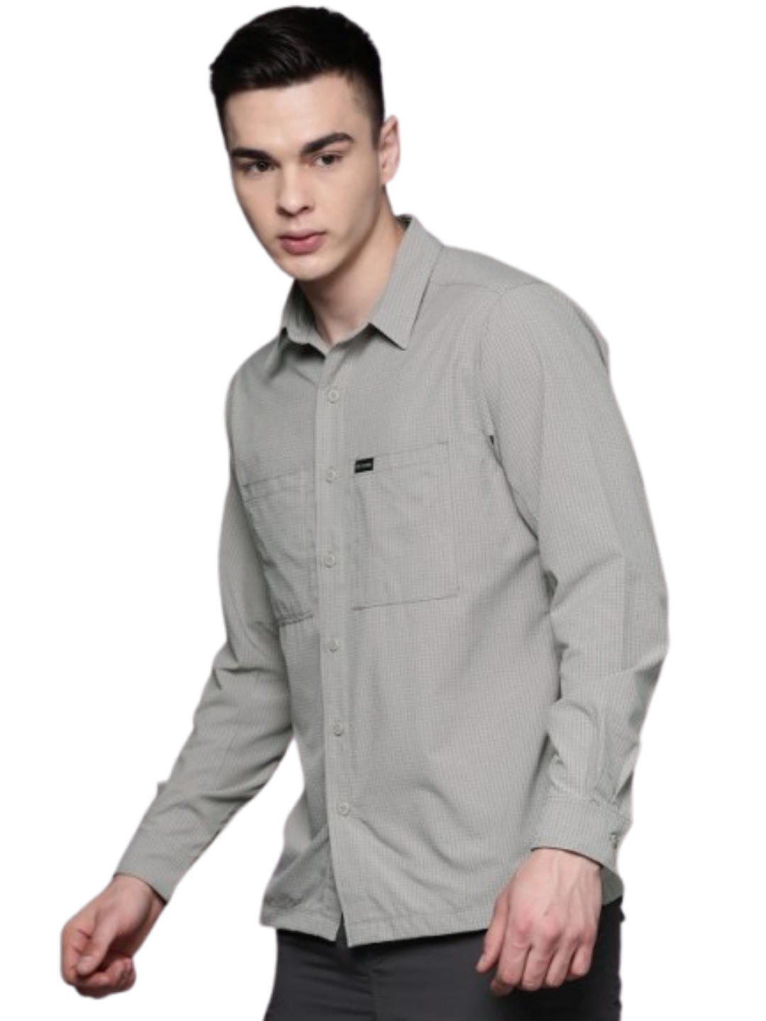 Columbia Men Grey Columbia Men Black Mesa LW Long Sleeve Shirt