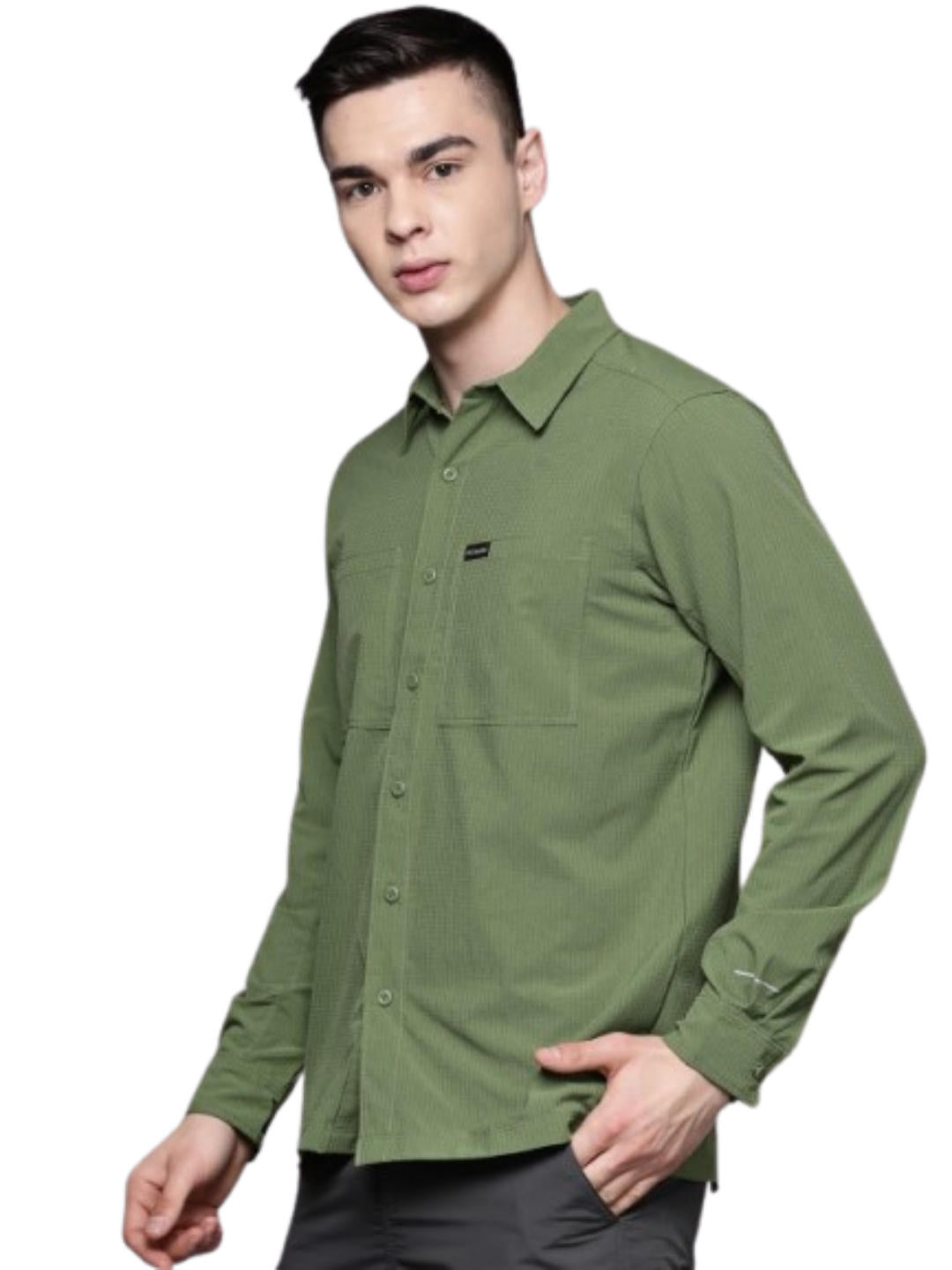Columbia Men Green Columbia Men Black Mesa LW Long Sleeve Shirt