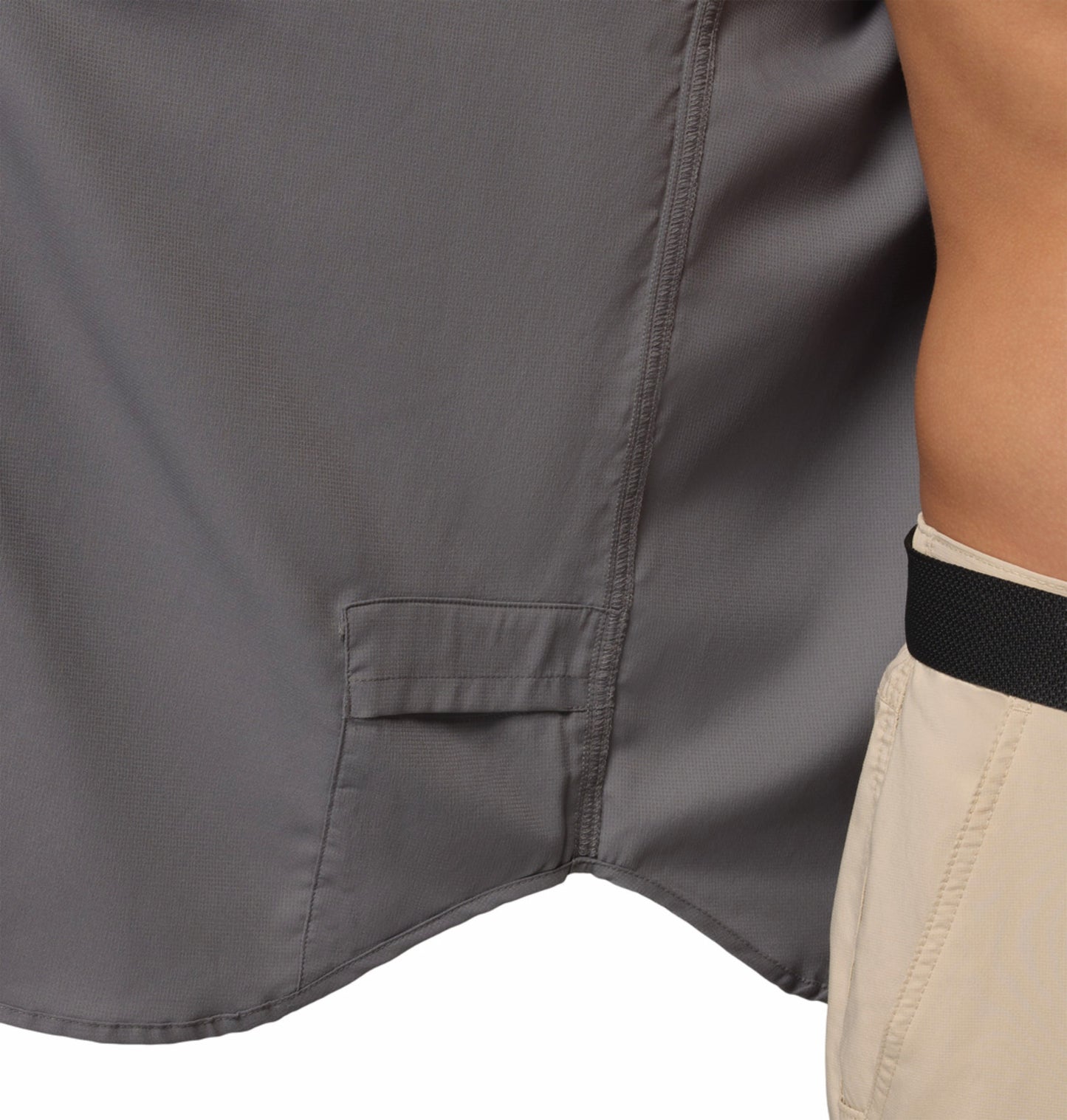 Columbia Men Grey Omni-Shade Silver Ridge Utility II Performance Shirt