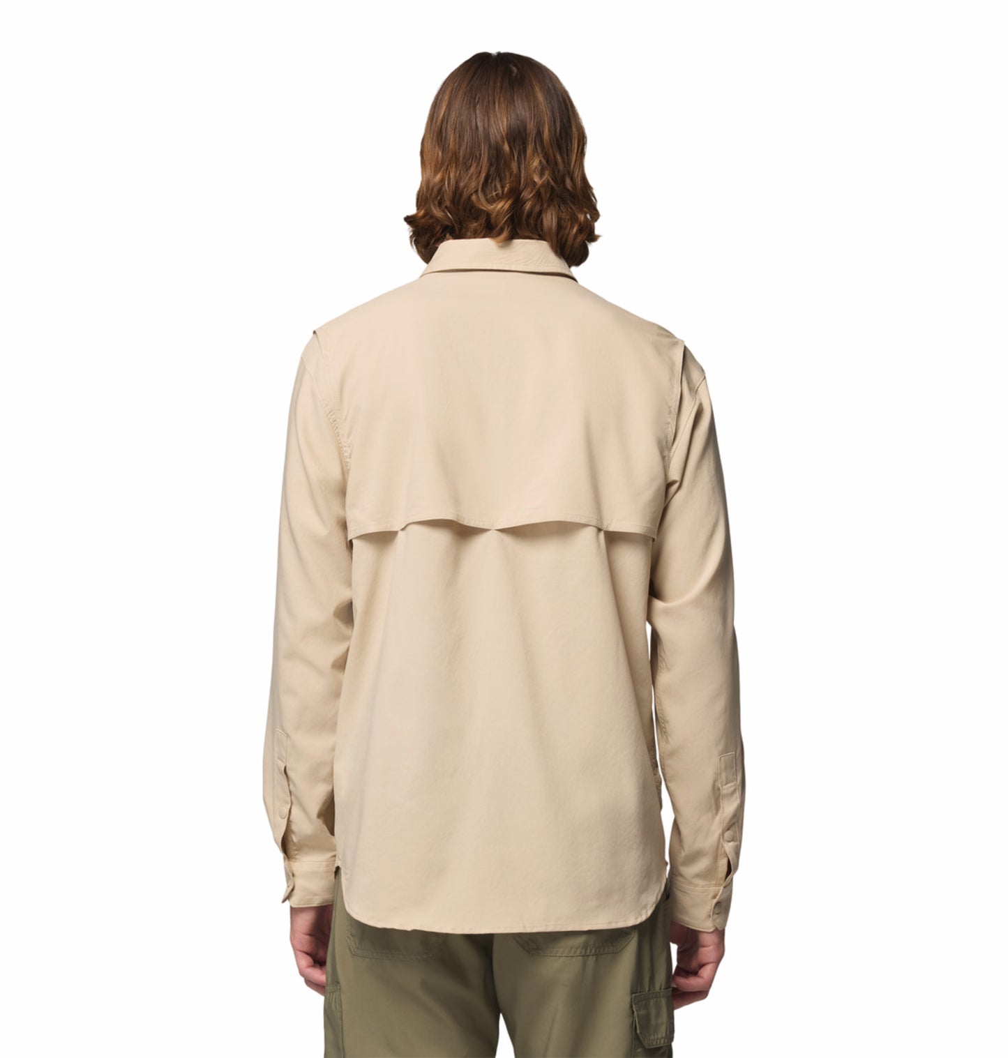 Columbia Men Beige Omni-Shade Silver Ridge Utility II Long Sleeve Shirt