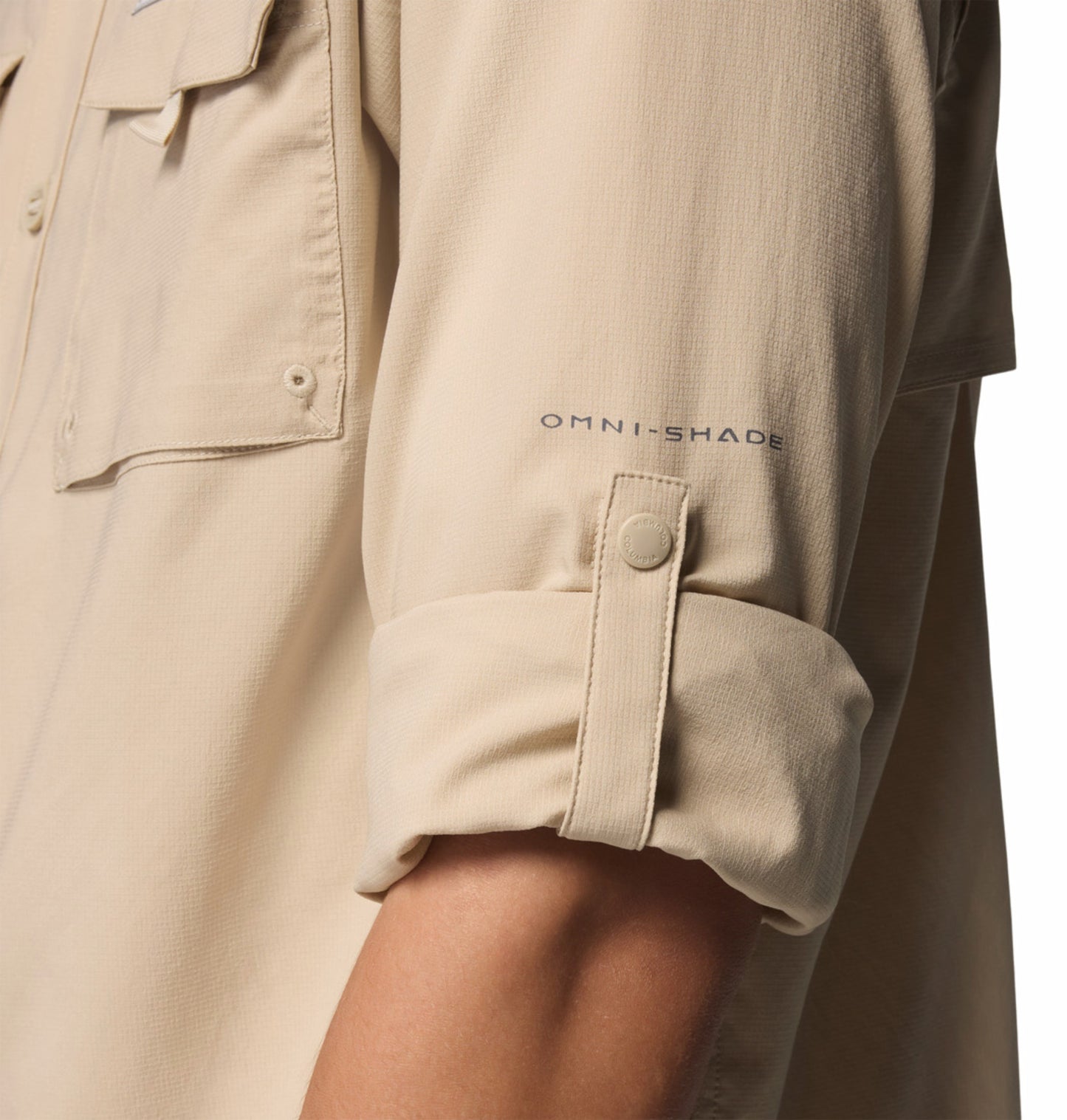 Columbia Men Beige Omni-Shade Silver Ridge Utility II Long Sleeve Shirt
