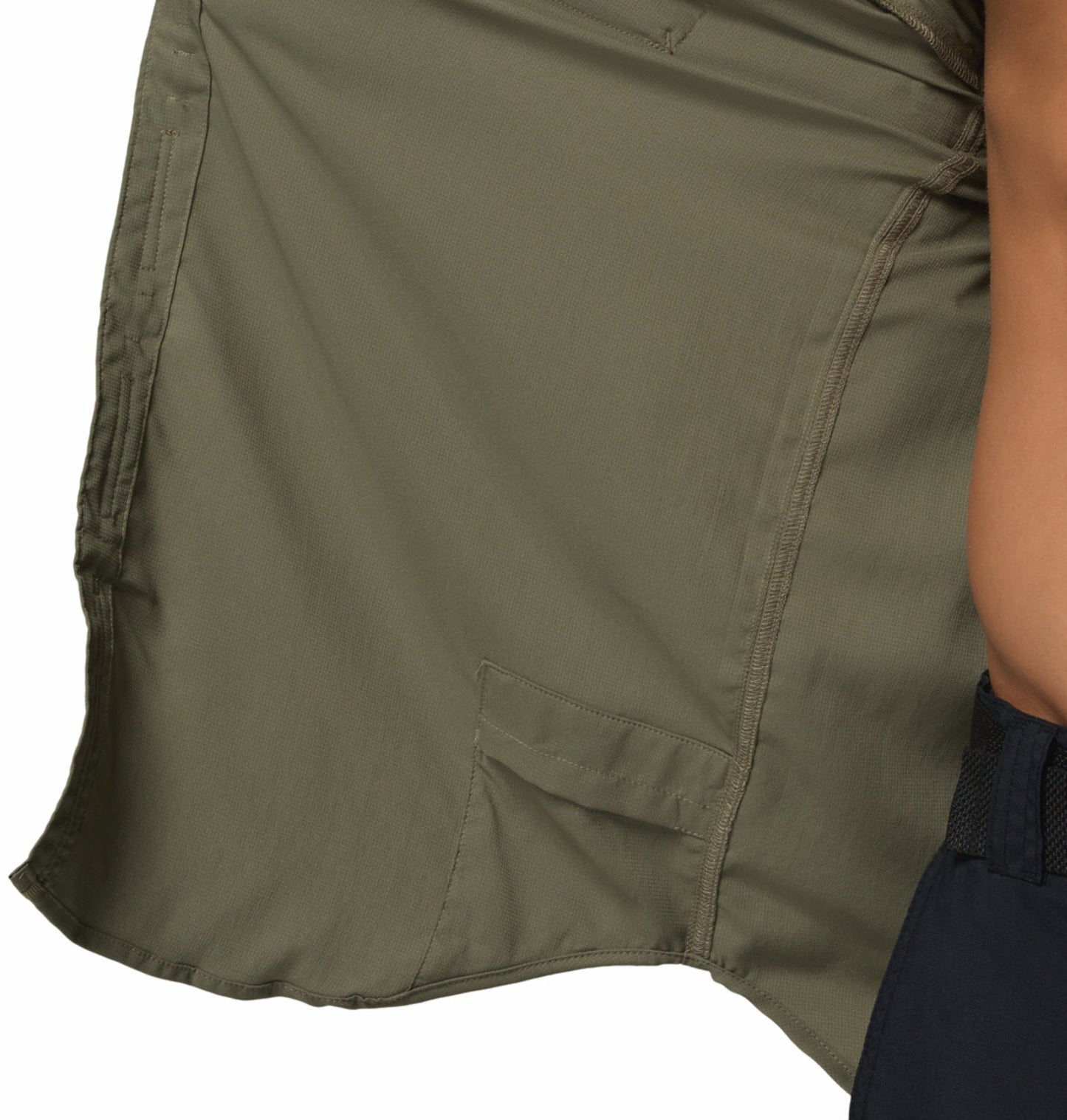 Columbia Men Olive Green Omni-Shade Silver Ridge Utility II Shirt