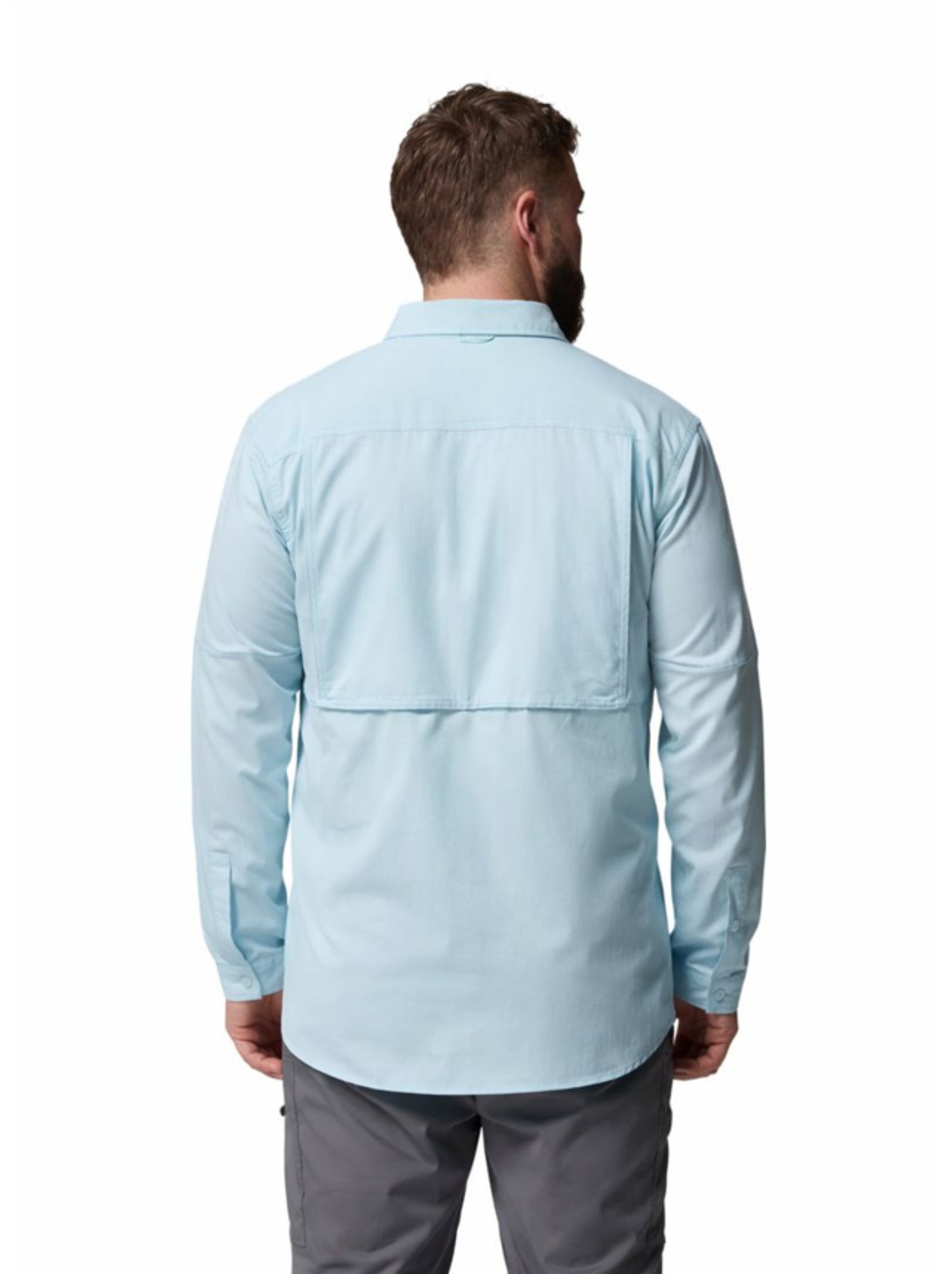 Columbia Men Blue Omni-Shade Silver Ridge Utility II Durable Shirt