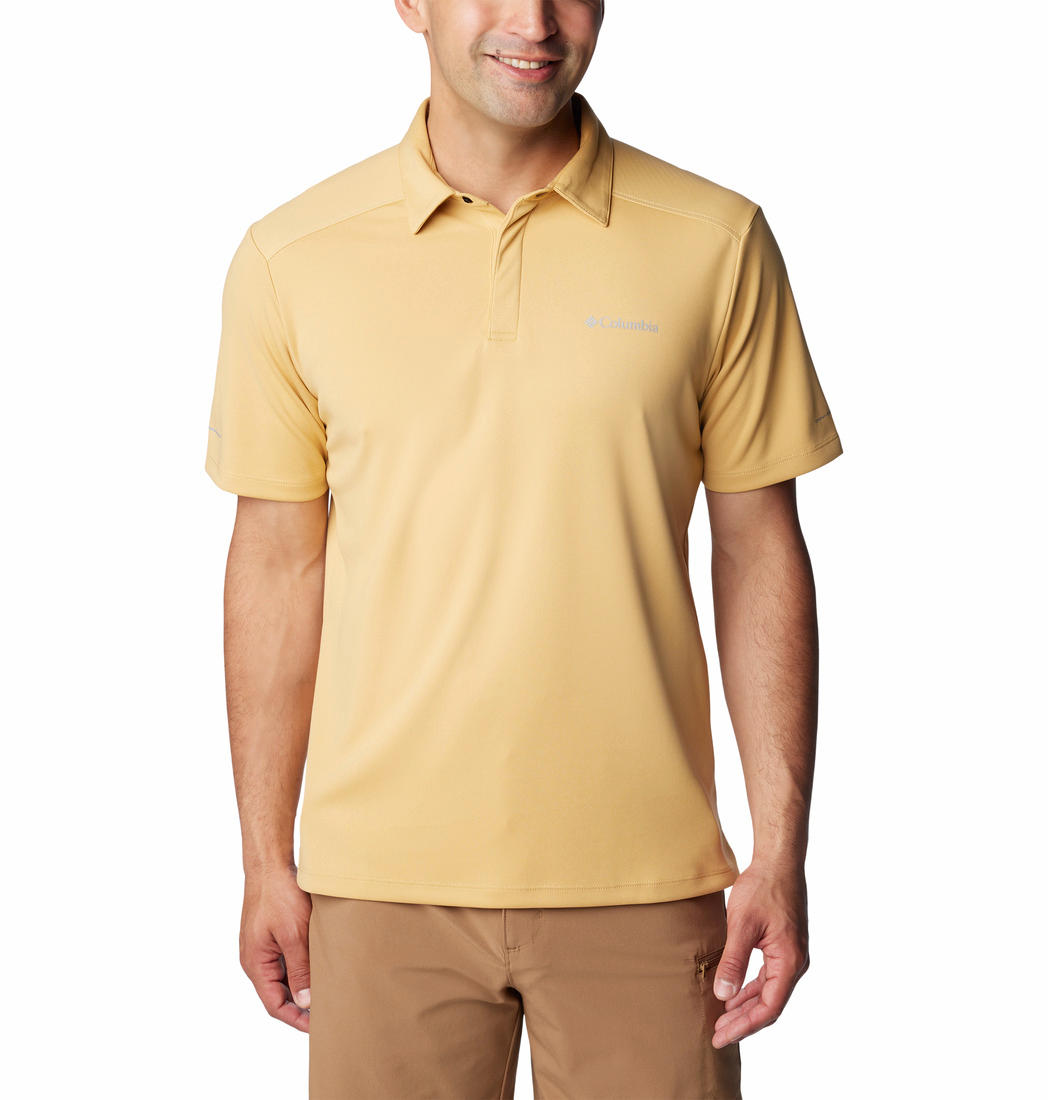 Columbia Men Yellow Columbia Men Black Mesa Polo T-Shirt