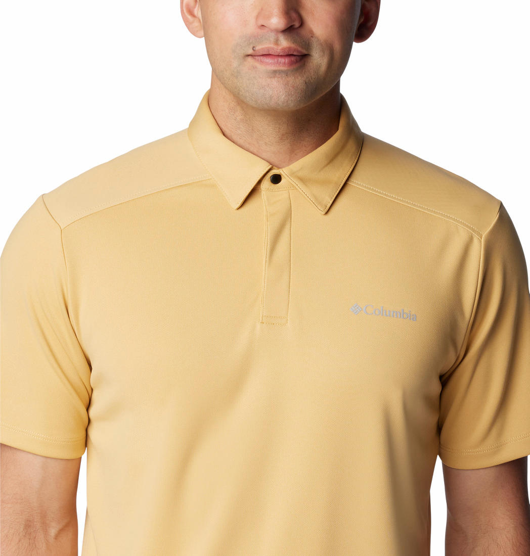 Columbia Men Yellow Columbia Men Black Mesa Polo T-Shirt