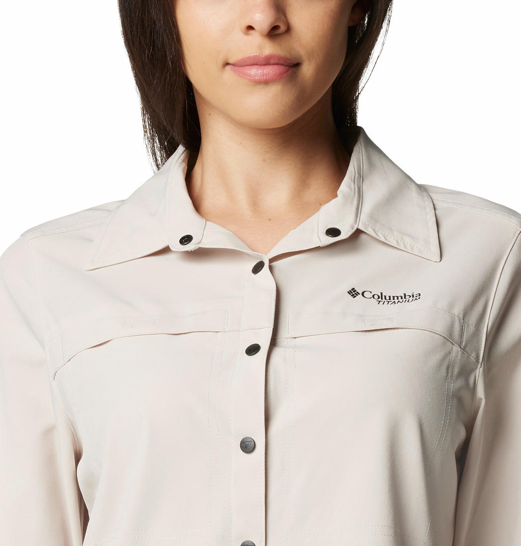 Columbia Womens Brown Summit Valley Woven Long Sleeve Shirt