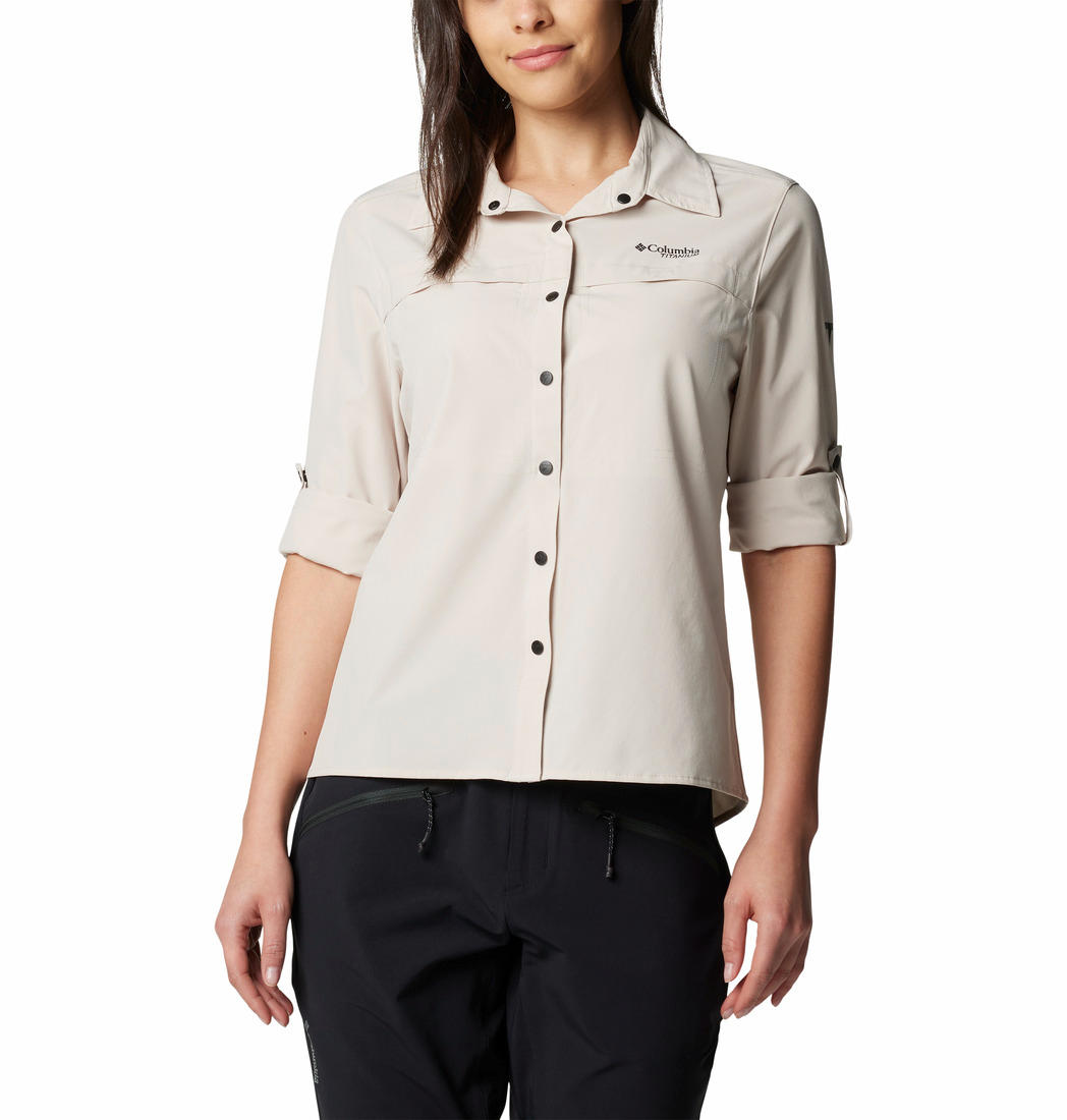 Columbia Womens Brown Summit Valley Woven Long Sleeve Shirt