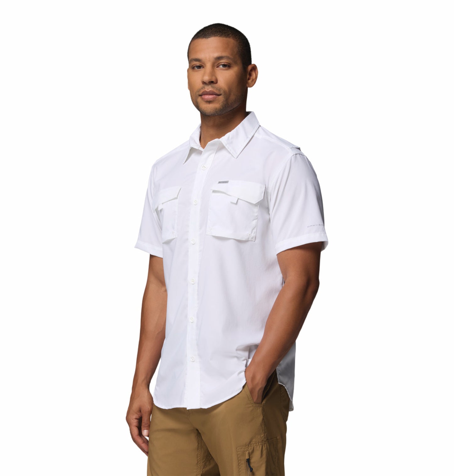 Columbia Men’s White Omni-Shade Silver Ridge II Utility Short Sleeve Shirt
