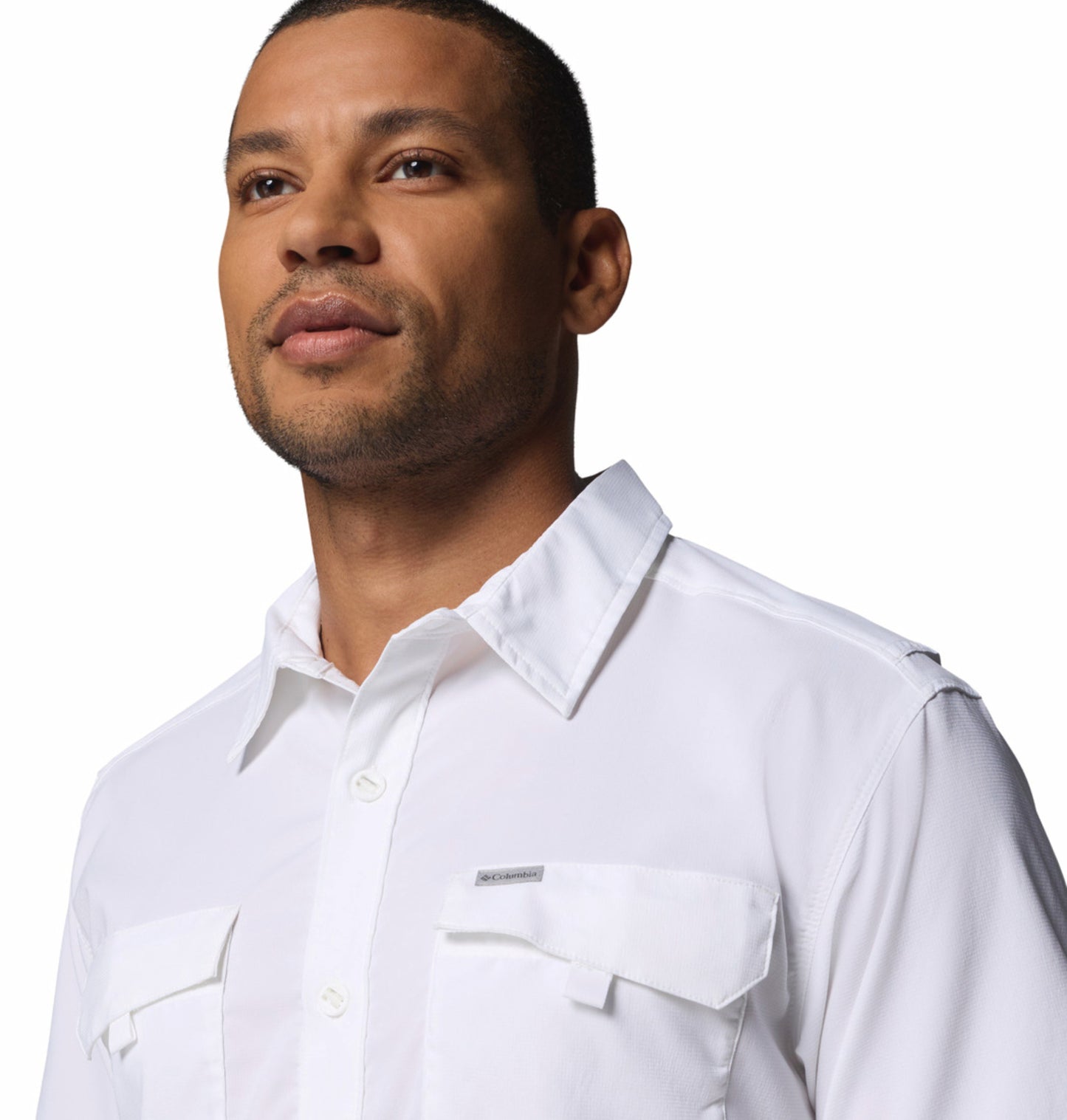 Columbia Men’s White Omni-Shade Silver Ridge II Utility Short Sleeve Shirt