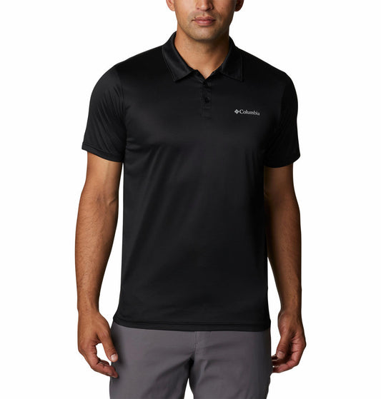Columbia Men Black Columbia Hike Polo T-Shirt