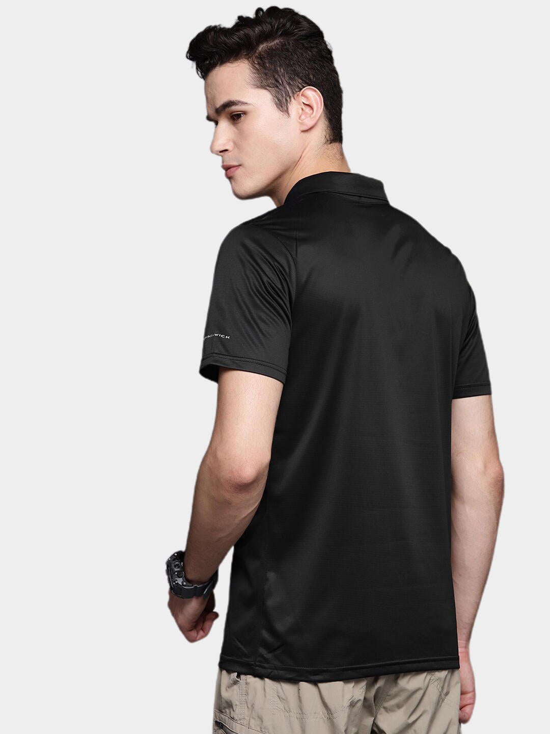 Columbia Men Black Columbia Hike Polo T-Shirt