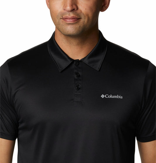 Columbia Men Black Columbia Hike Polo T-Shirt