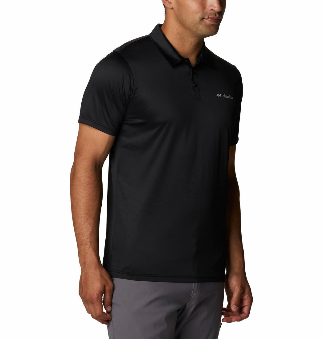 Columbia Men Black Columbia Hike Polo T-Shirt
