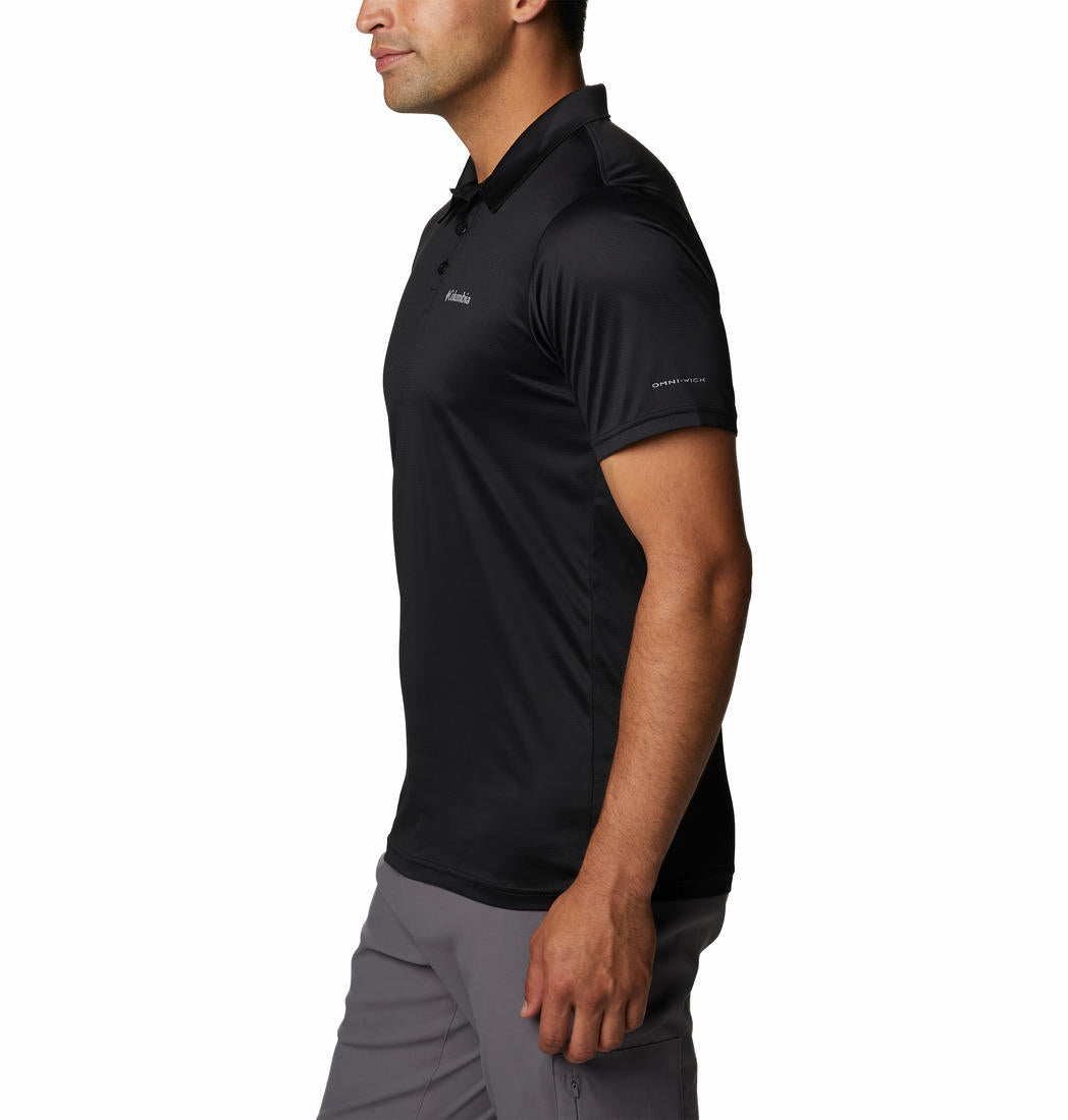 Columbia Men Black Columbia Hike Polo T-Shirt
