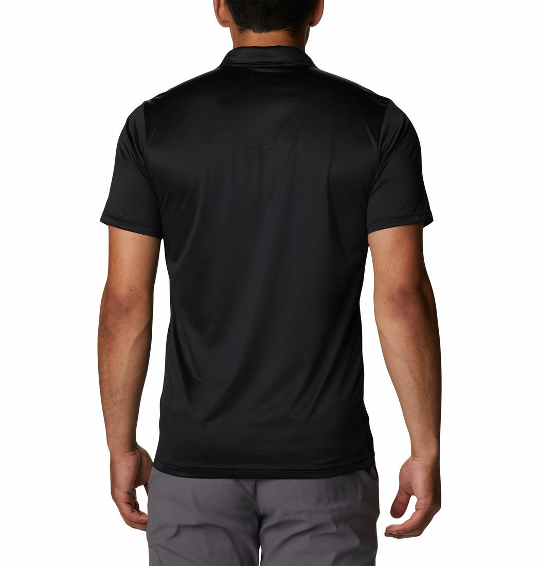 Columbia Men Black Columbia Hike Polo T-Shirt