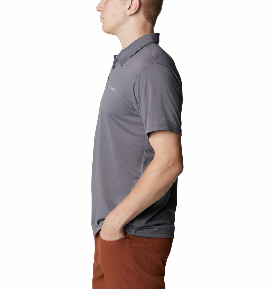 Columbia Men Grey Columbia Hike Polo T-Shirt