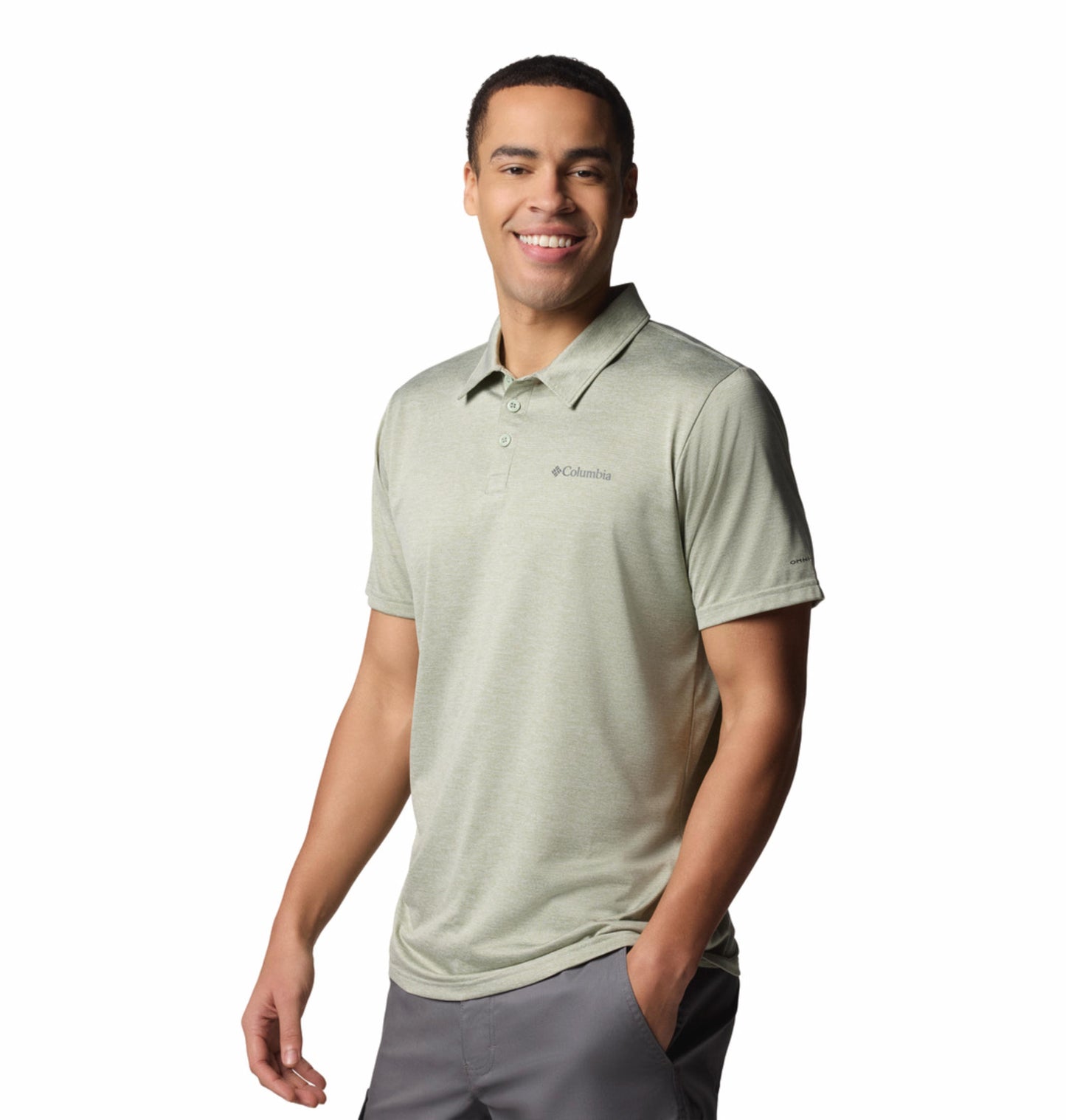 Columbia Mens Green Omni-Wick Hike Polo Tshirt