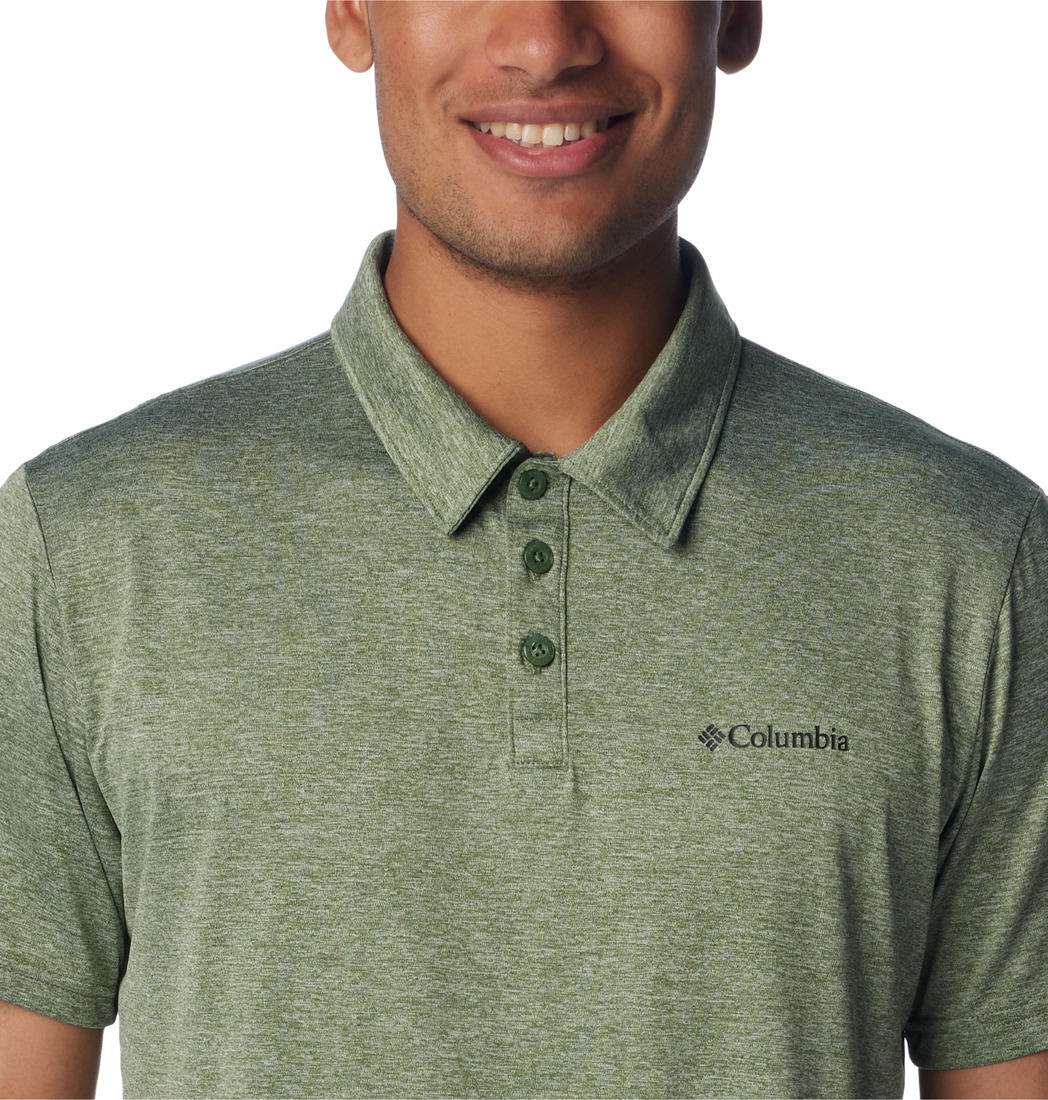 Columbia Mens Green Columbia Hike Polo