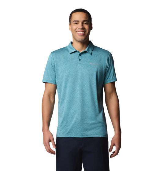 Columbia Mens Teal Omni-Wick Hike Polo Tshirt