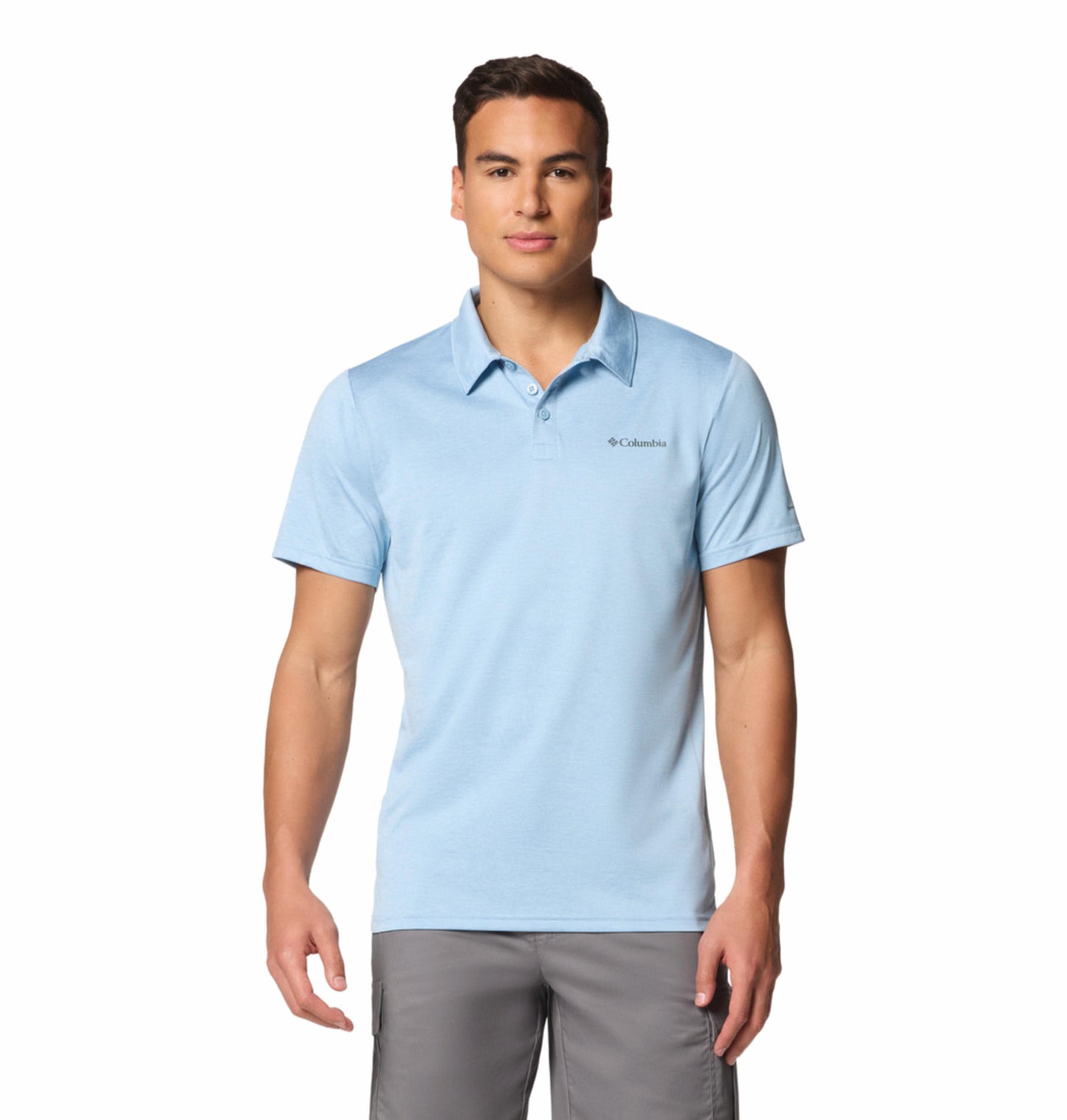 Columbia Mens Blue Omni-Wick Hike Polo Tshirt