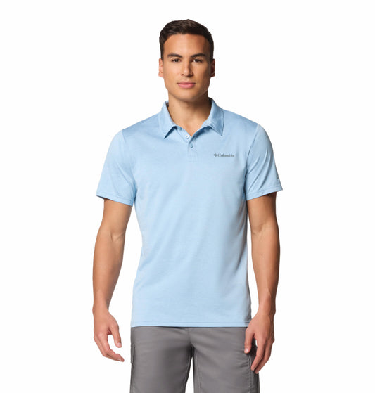 Columbia Mens Blue Omni-Wick Hike Polo Tshirt