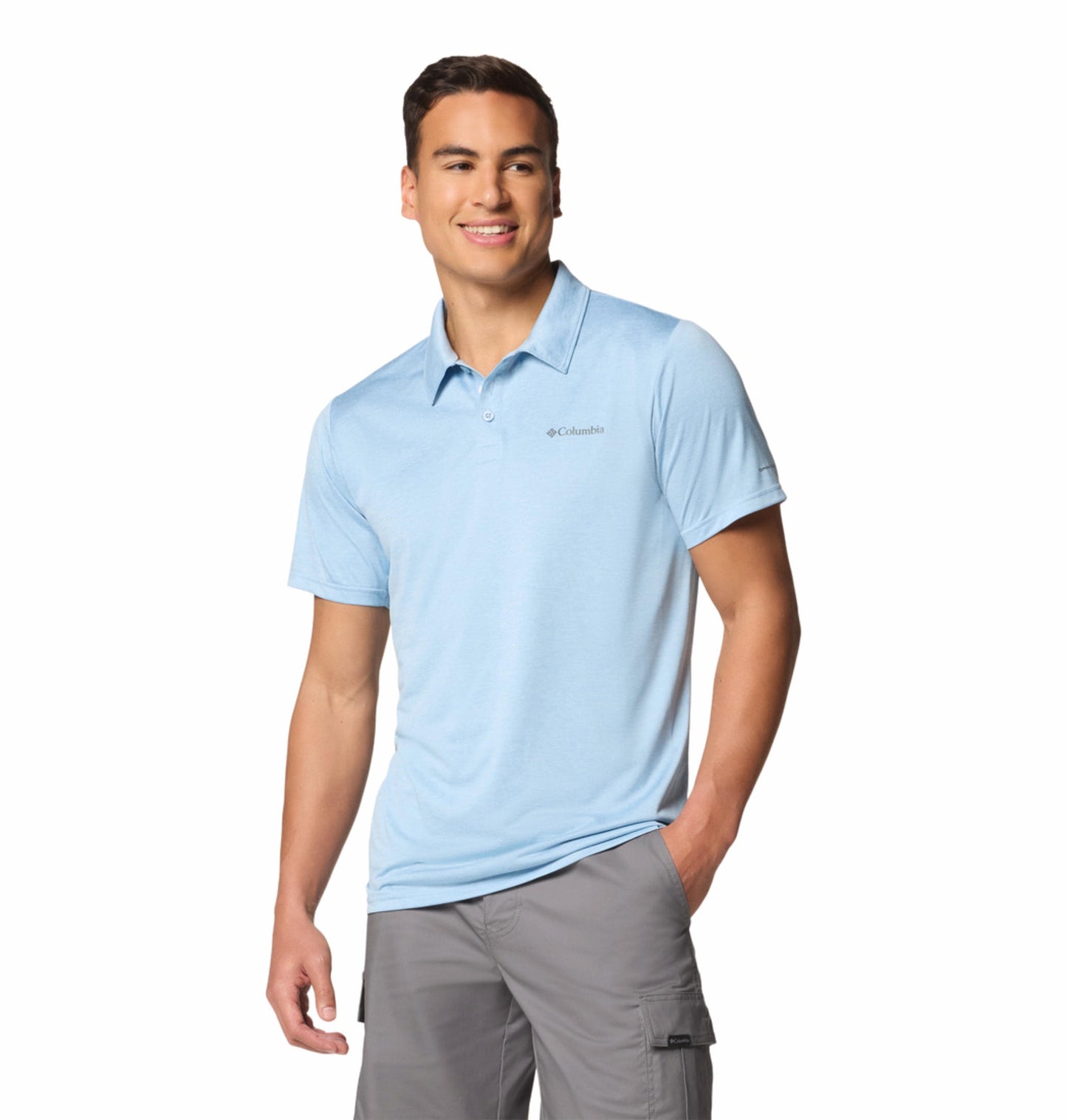 Columbia Mens Blue Omni-Wick Hike Polo Tshirt