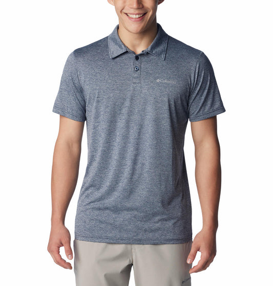 Columbia Mens Blue Columbia Hike Polo