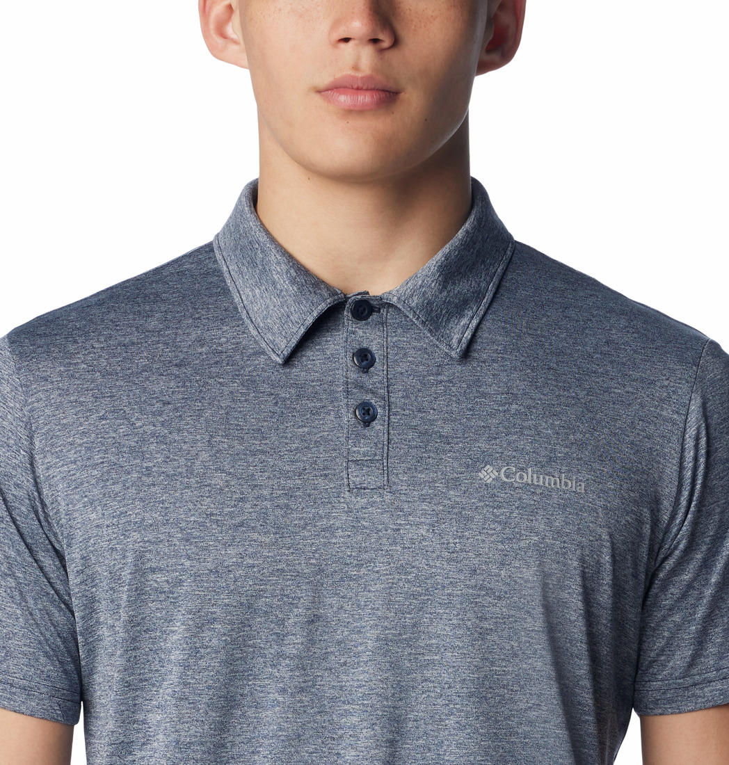 Columbia Mens Blue Columbia Hike Polo