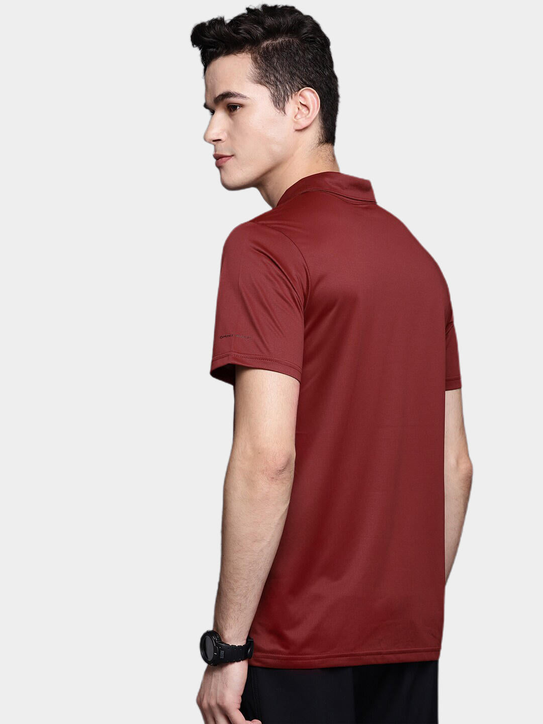 Columbia Men Red Columbia Hike Polo T-Shirt