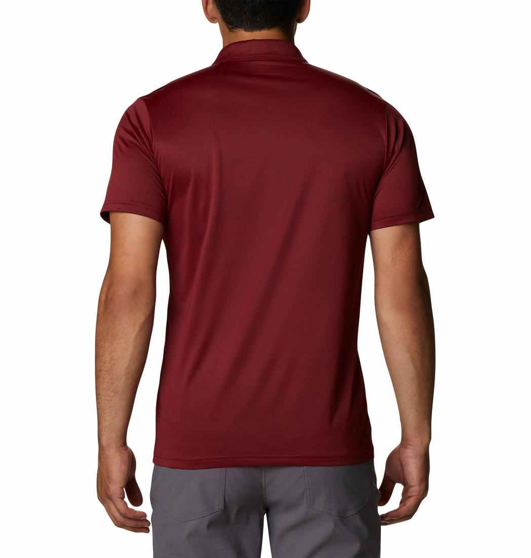 Columbia Men Red Columbia Hike Polo T-Shirt