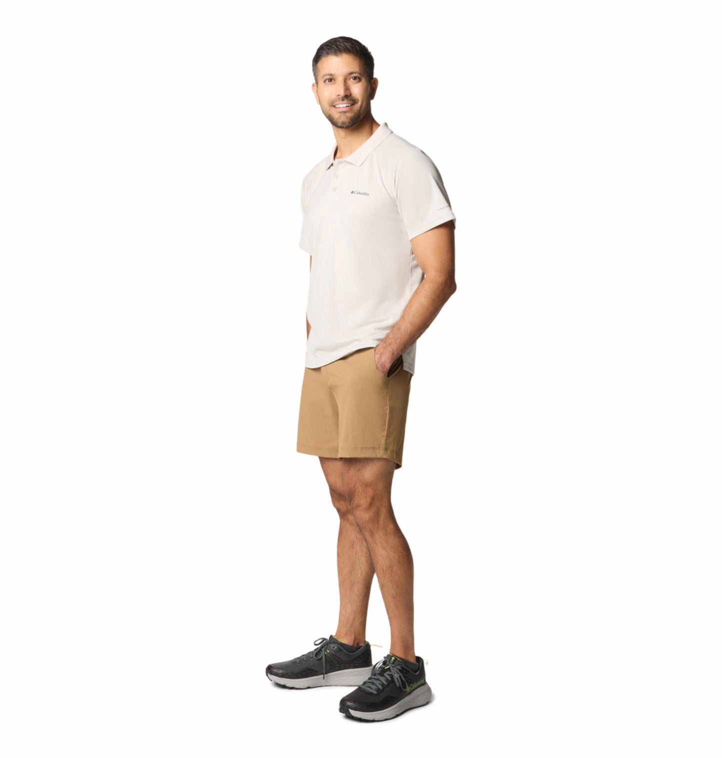Columbia Mens Beige Omni-Shade Alpine Chill Pro Polo Tshirt