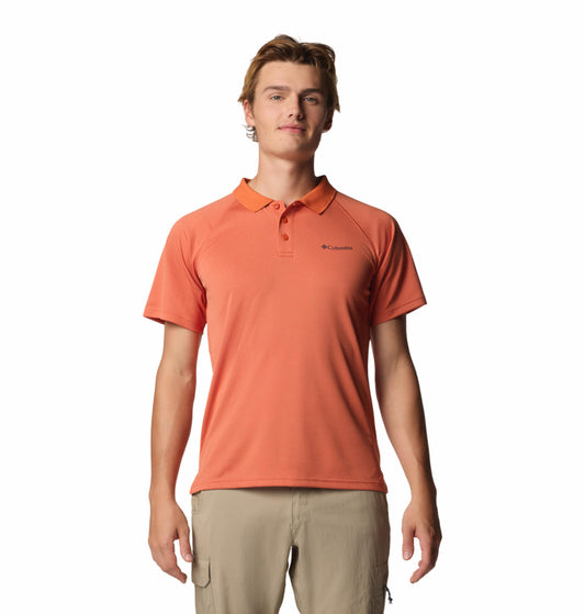 Columbia Mens Orange Omni-Shade Alpine Chill Pro Polo Tshirt