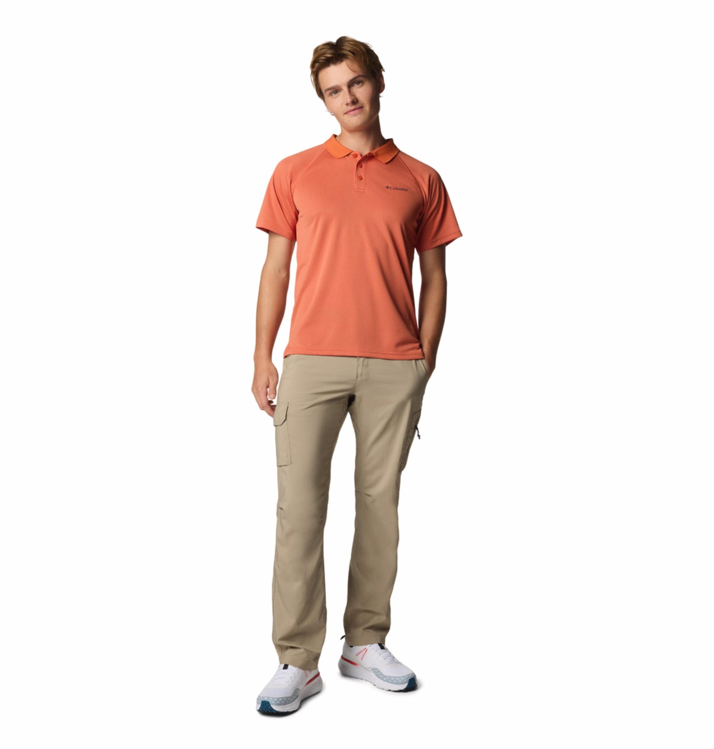 Columbia Mens Orange Omni-Shade Alpine Chill Pro Polo Tshirt