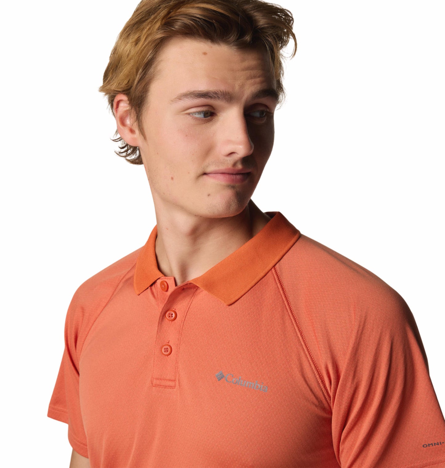 Columbia Mens Orange Omni-Shade Alpine Chill Pro Polo Tshirt