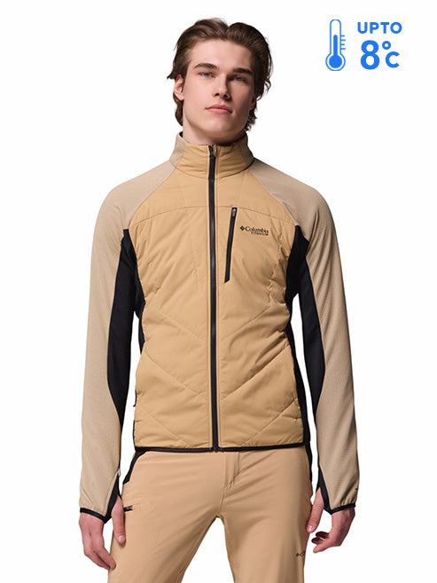 Columbia Men Brown Omni-Heat Arctic Hybrid Fleece Jacket