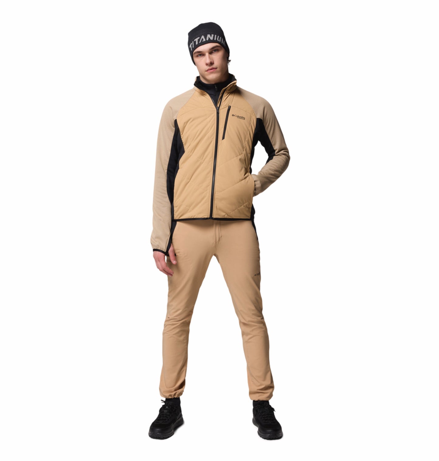 Columbia Men Brown Omni-Heat Arctic Hybrid Fleece Jacket