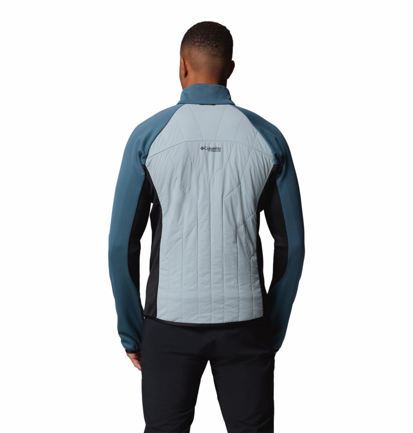 Columbia Men Blue Omni-Heat Arctic Hybrid Fleece Jacket