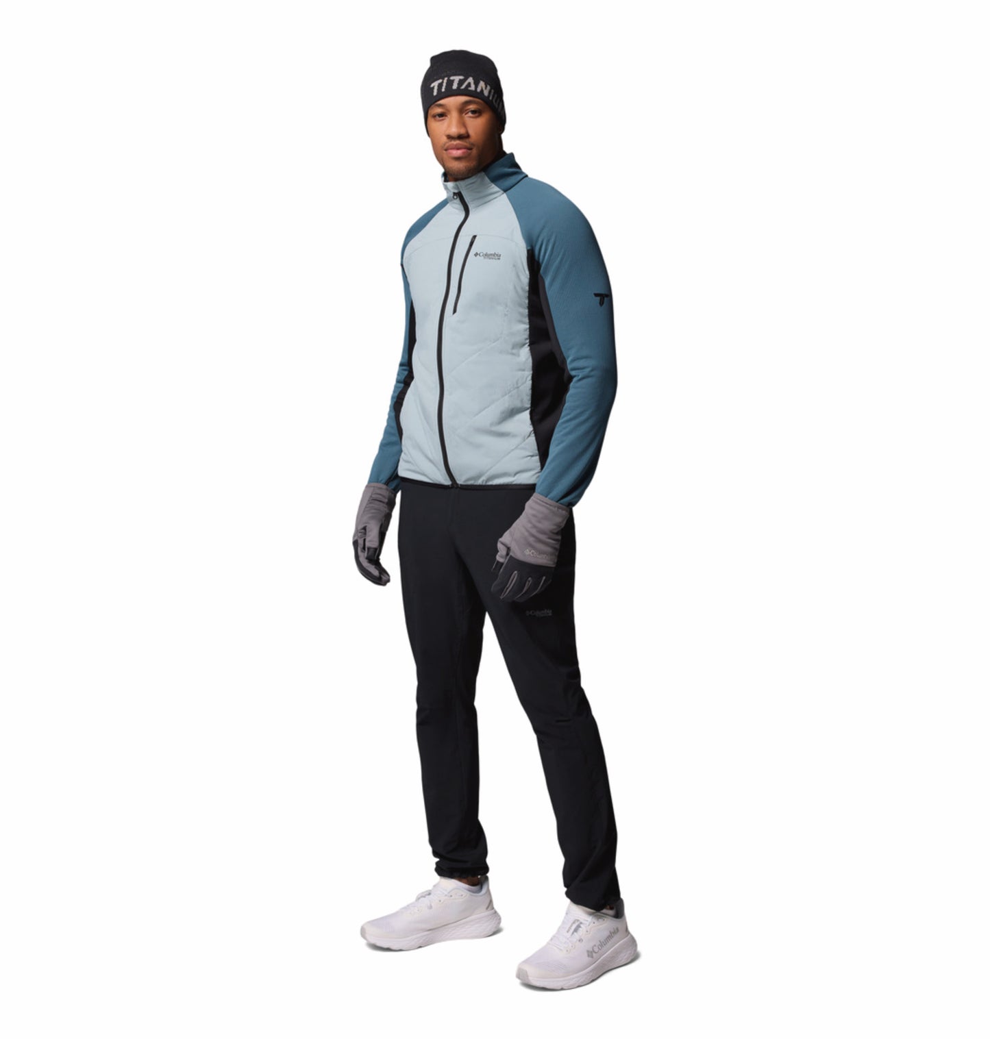 Columbia Men Blue Omni-Heat Arctic Hybrid Fleece Jacket