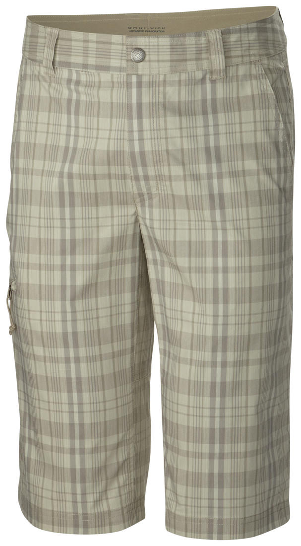 Columbia Men Brown Cool Creek  Stretch Plaid Short