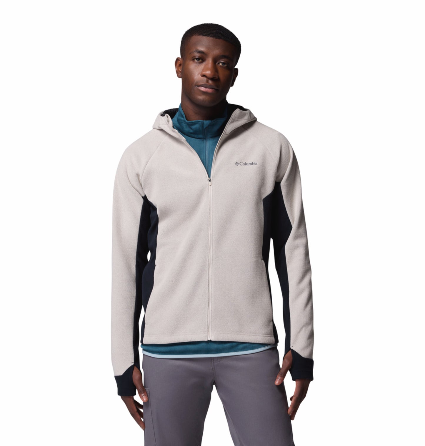 Columbia Men Beige Omni-Heat Arctic Peak Fleece Jacket