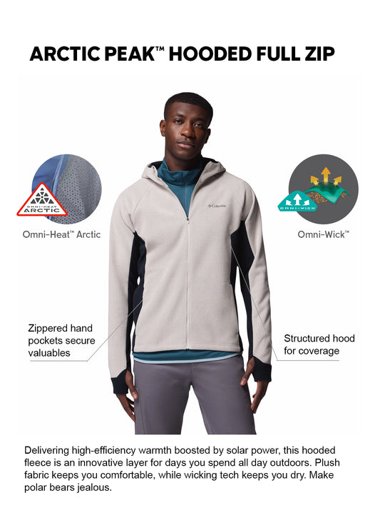 Columbia Men Beige Omni-Heat Arctic Peak Fleece Jacket