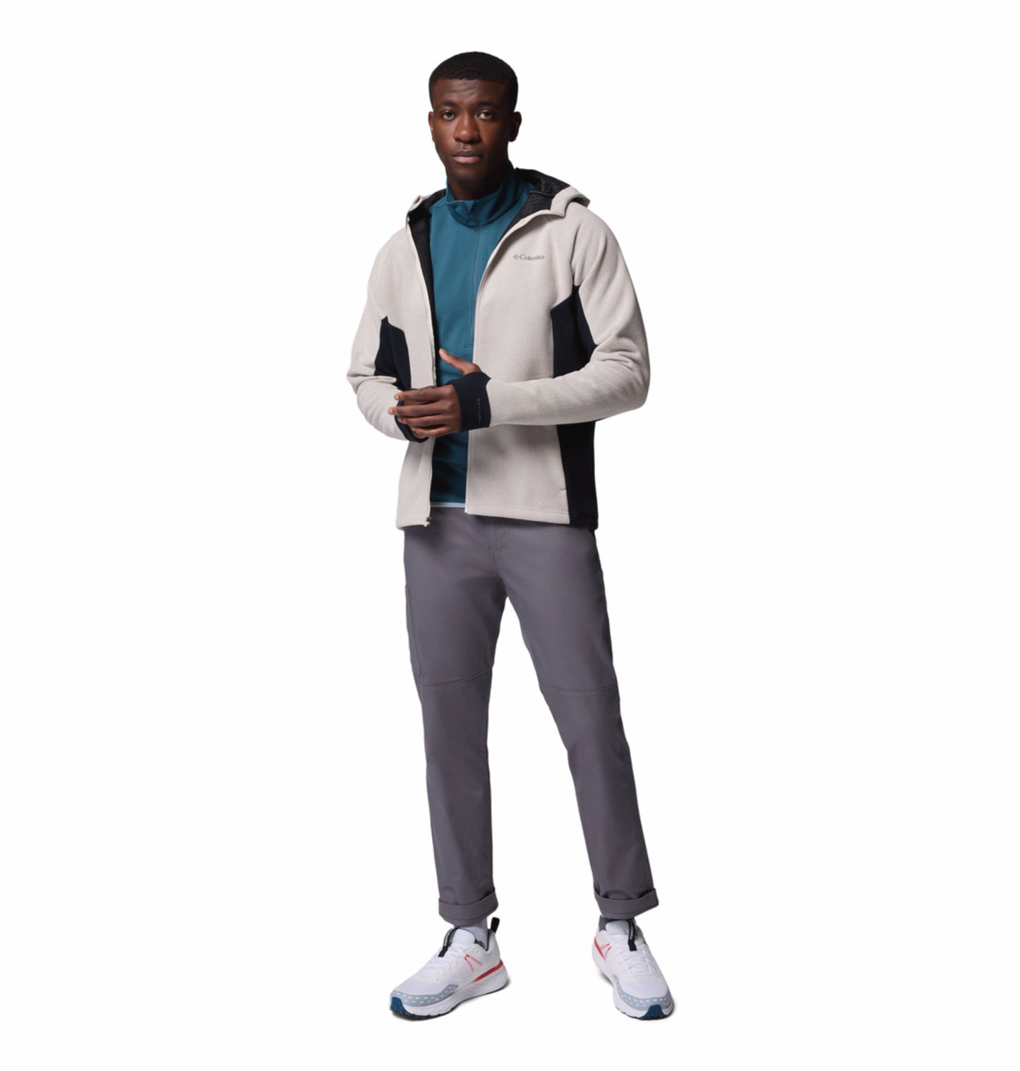 Columbia Men Beige Omni-Heat Arctic Peak Fleece Jacket