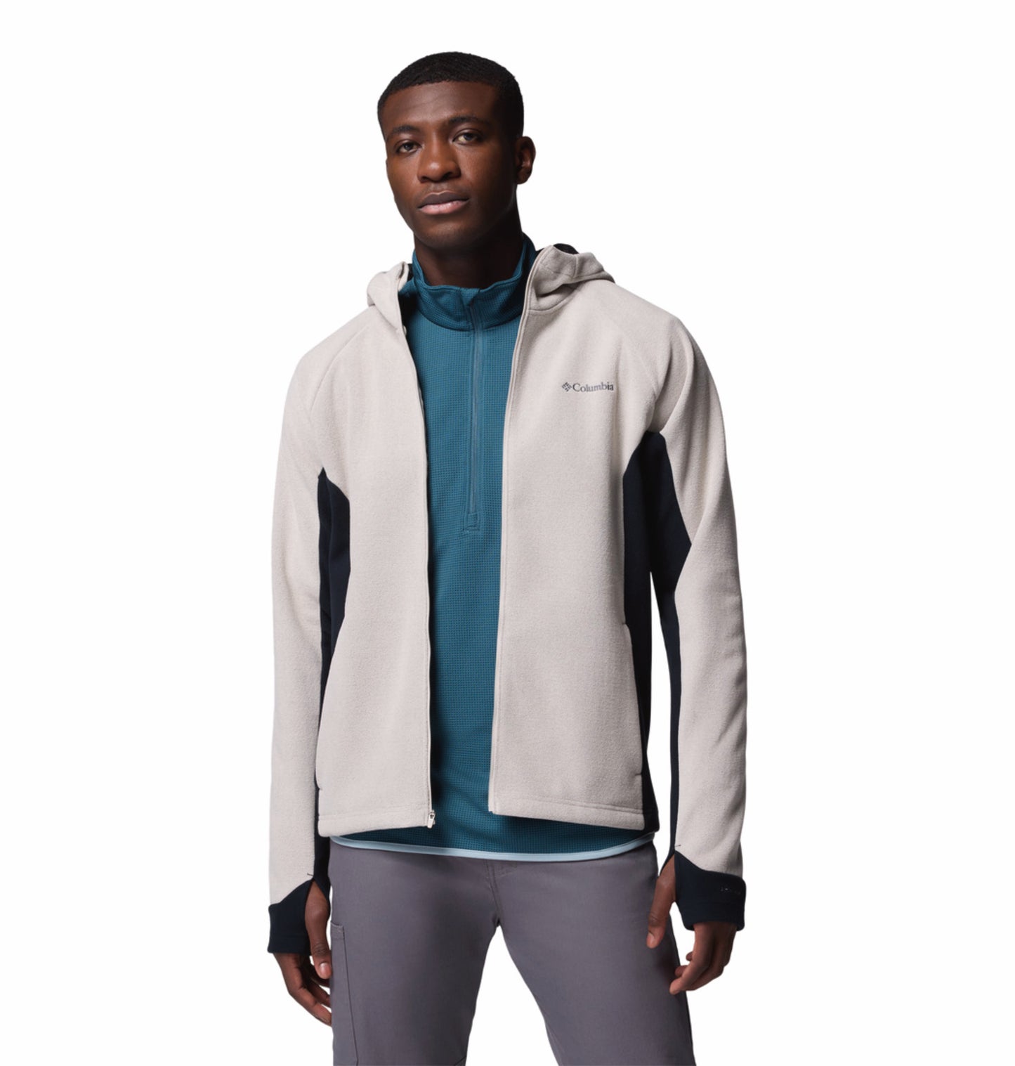 Columbia Men Beige Omni-Heat Arctic Peak Fleece Jacket
