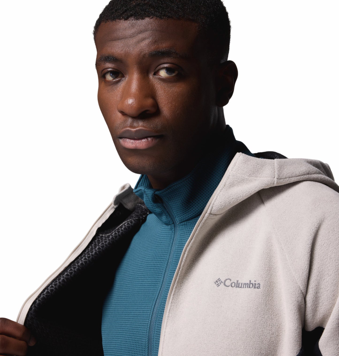 Columbia Men Beige Omni-Heat Arctic Peak Fleece Jacket