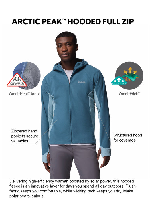 Columbia Men Blue Omni-Heat Arctic Peak Fleece Jacket