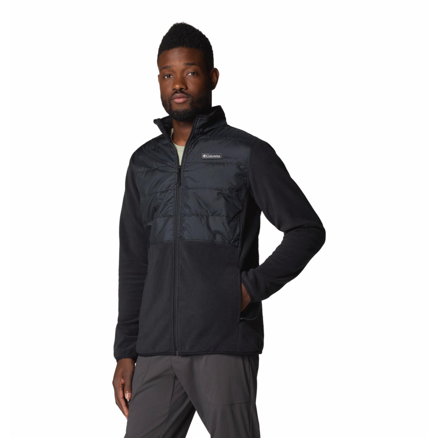 Columbia Mens Black Basin Butte Full Zip Fleece II Jacket