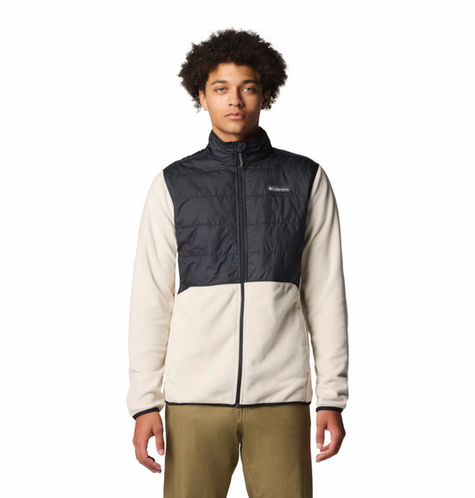 Columbia Men Beige Omni-Heat Reflective Basin Butte II Fleece Jacket