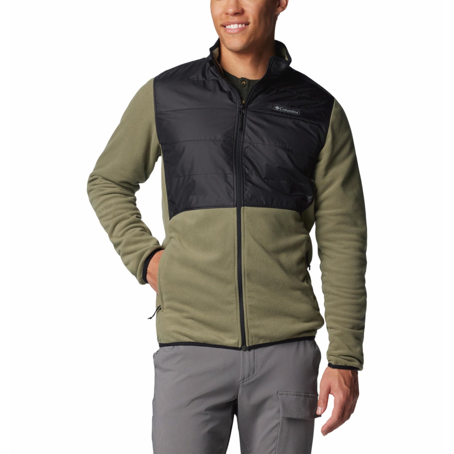Columbia Mens Green Basin Butte Full Zip Fleece II Jacket