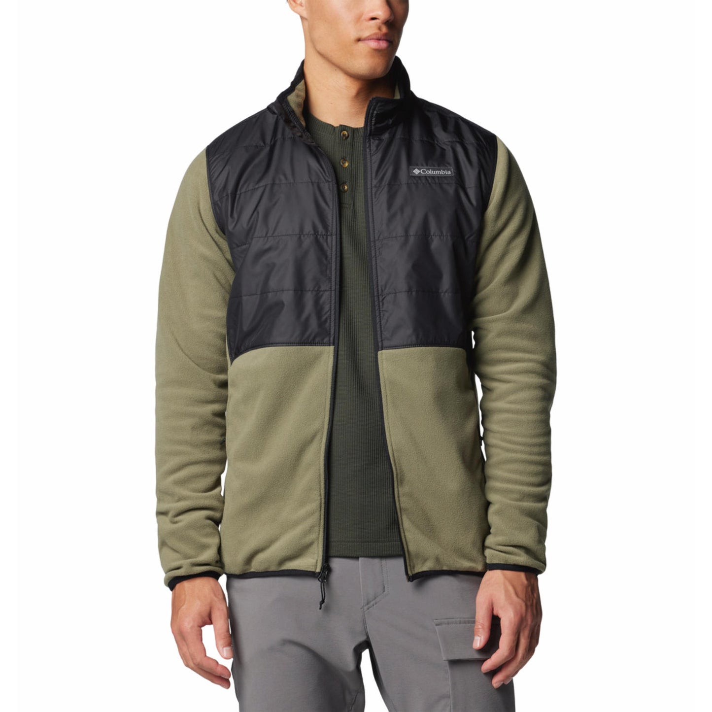 Columbia Mens Green Basin Butte Full Zip Fleece II Jacket